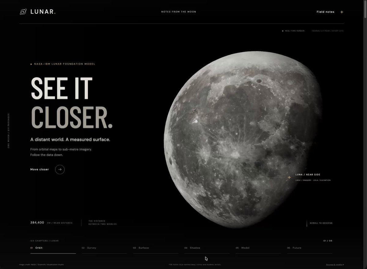 Preview of Lunar Foundation Model explorer