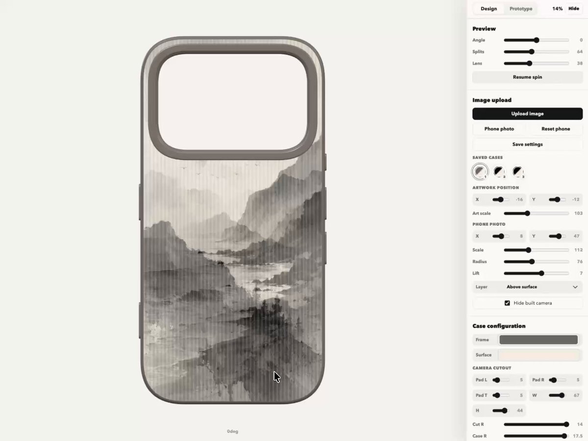 Preview of Lenticular phone-case showroom