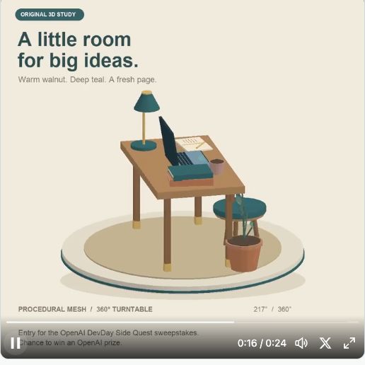 Preview of Low-poly study desk