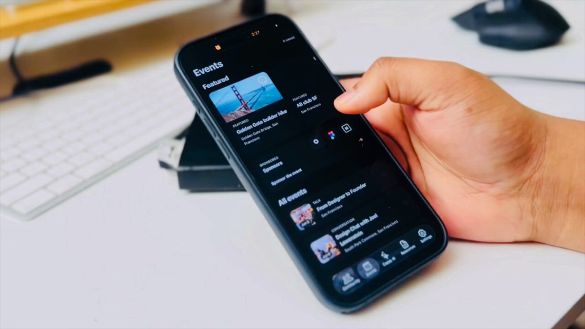 Preview of AI Builder Club events app