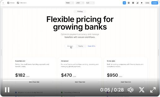 Preview of Interactive pricing cards