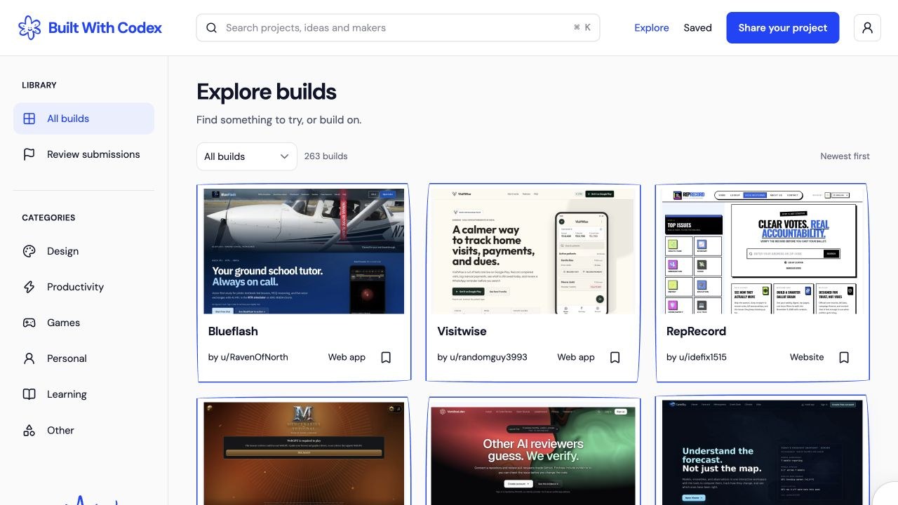 Preview of Built With Codex