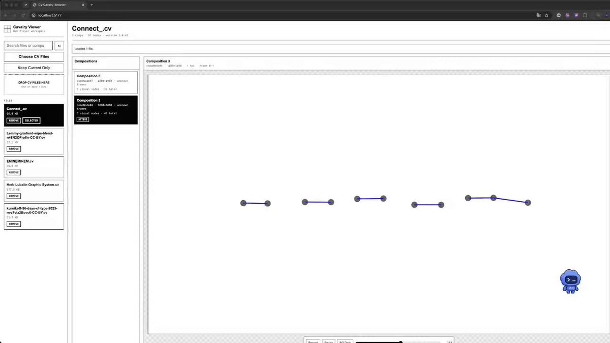 Preview of Cavalry preview tool