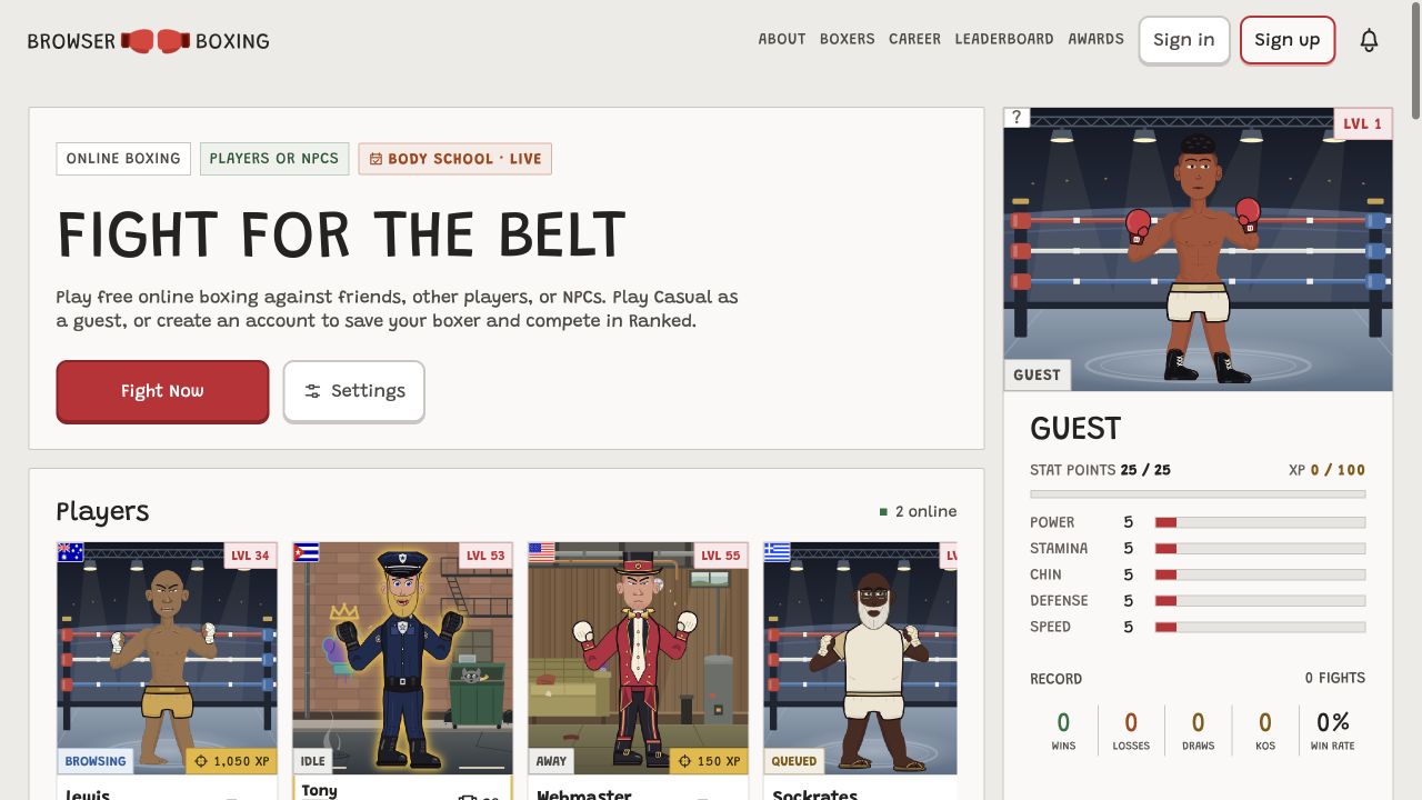 Preview of Browser Boxing
